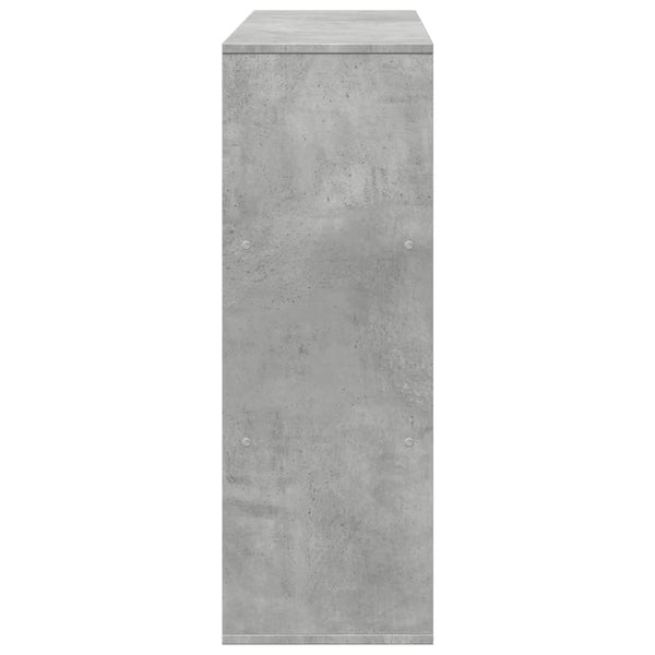Betongraues Bücherregal / Raumteiler, 100 cm