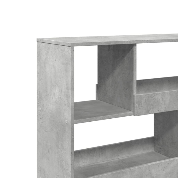 Betongraues Bücherregal / Raumteiler, 100 cm