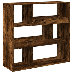 Bücherregal Raumteiler Räuchereiche 100x94,5 cm