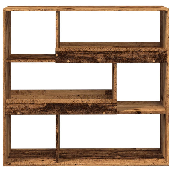 Bücherregal Raumteiler Altholz-Optik 100x94,5 cm
