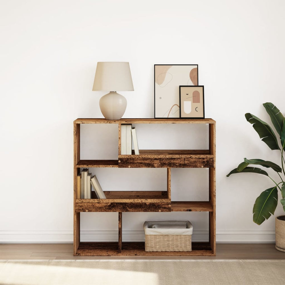 vidaXL Bookcase/Room Divider Reclaimed Wood Look 100x33x94.5 cm