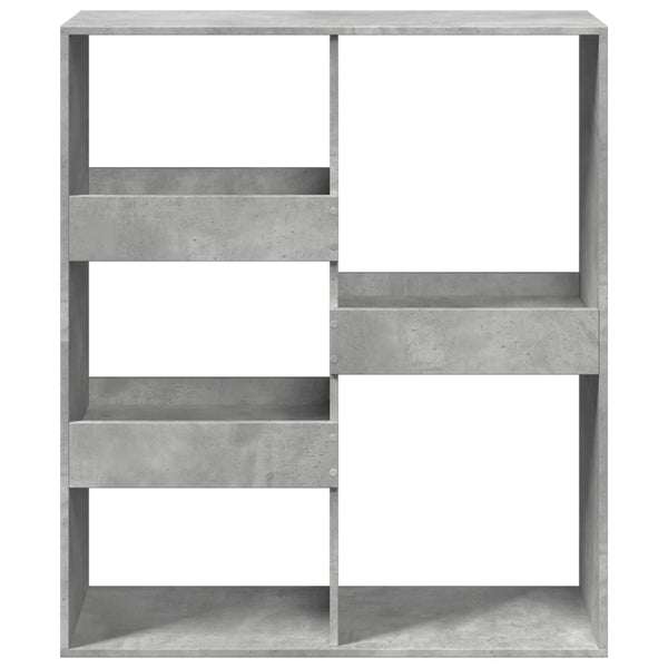 Betongraues Bücherregal 100x33x115 cm