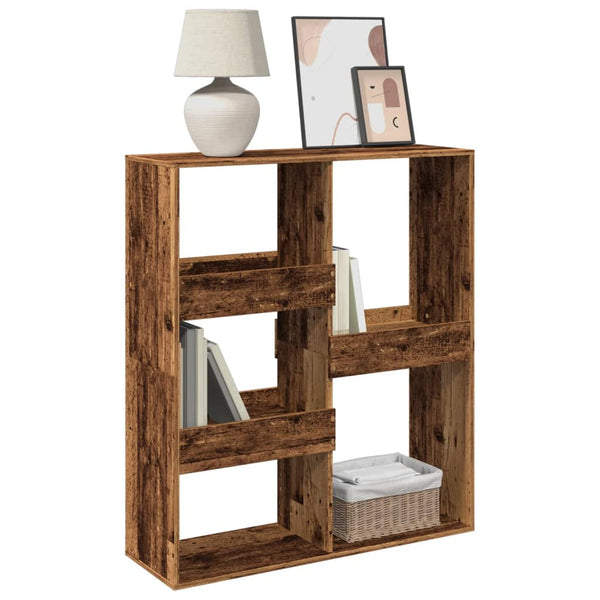 Bücherregal Raumteiler Altholz-Optik 100x115 cm