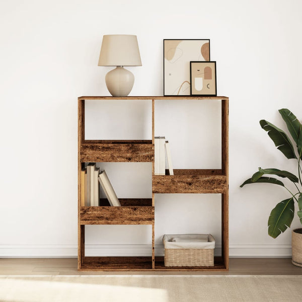 Bücherregal Raumteiler Altholz-Optik 100x115 cm