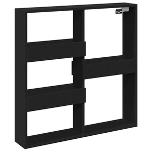 Schwarzer Wandschrank 80x80 cm