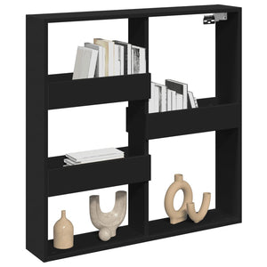 Schwarzer Wandschrank 80x80 cm