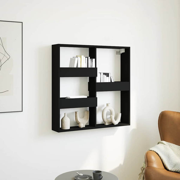 Schwarzer Wandschrank 80x80 cm