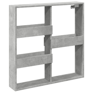 vidaXL Armoire murale gris béton 80x15x80 cm Bois d'ingénierie