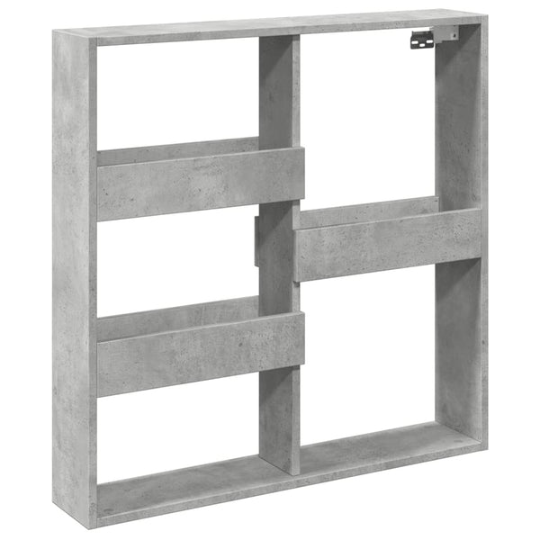 vidaXL Armoire murale gris béton 80x15x80 cm Bois d'ingénierie