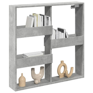 vidaXL Armoire murale gris béton 80x15x80 cm Bois d'ingénierie