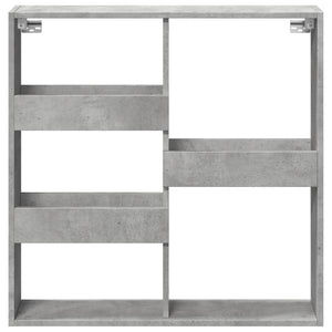 vidaXL Armoire murale gris béton 80x15x80 cm Bois d'ingénierie