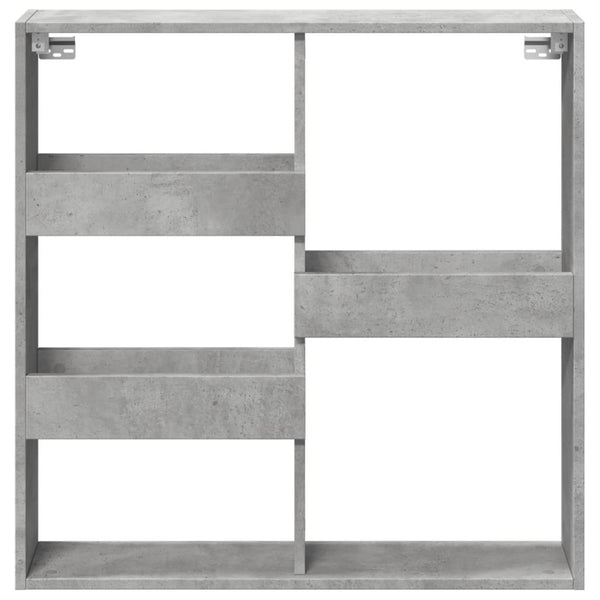 vidaXL Armoire murale gris béton 80x15x80 cm Bois d'ingénierie