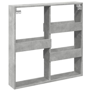 vidaXL Armoire murale gris béton 80x15x80 cm Bois d'ingénierie
