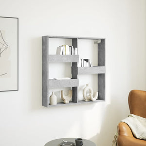 vidaXL Armoire murale gris béton 80x15x80 cm Bois d'ingénierie