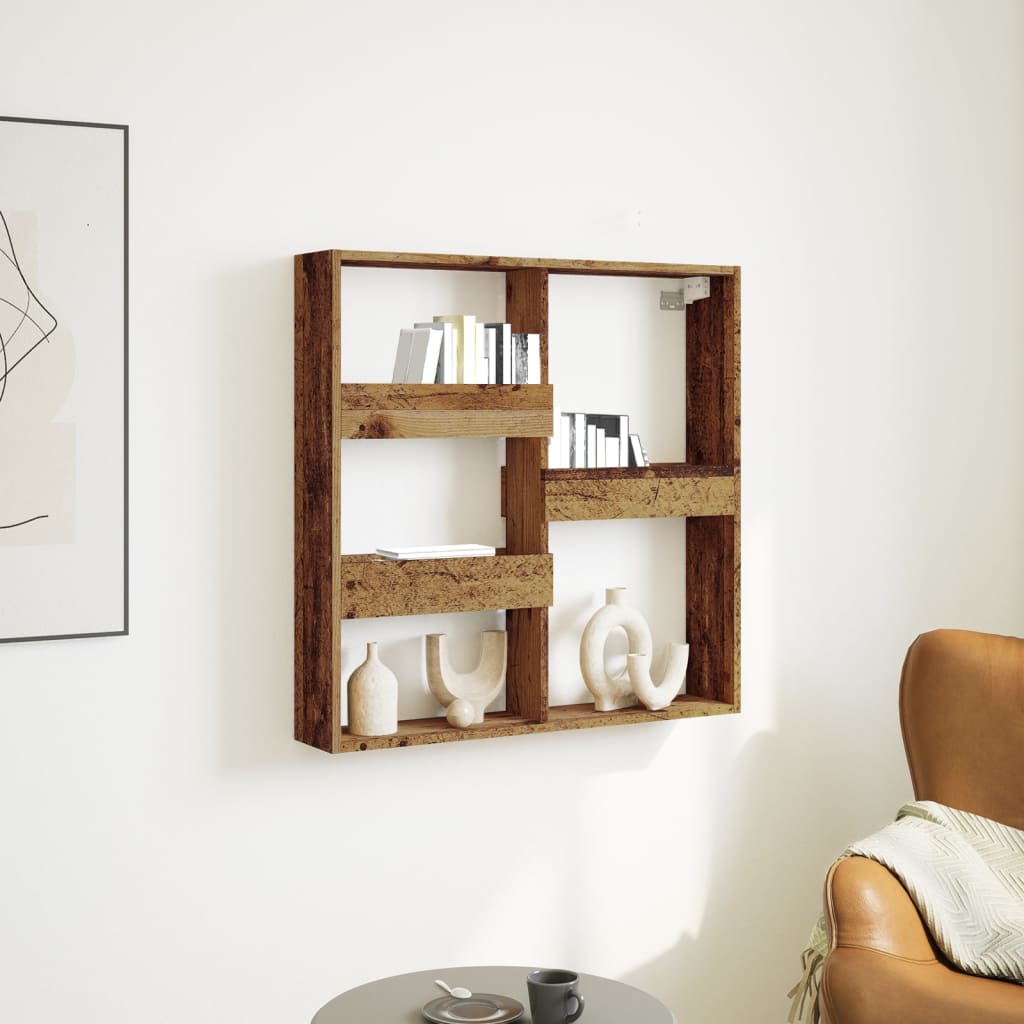 Wandschrank Altholz-Optik 80x80 cm