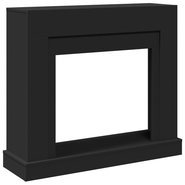 Schwarze Kaminumrandung 100 cm