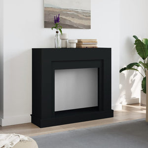 Schwarze Kaminumrandung 100 cm