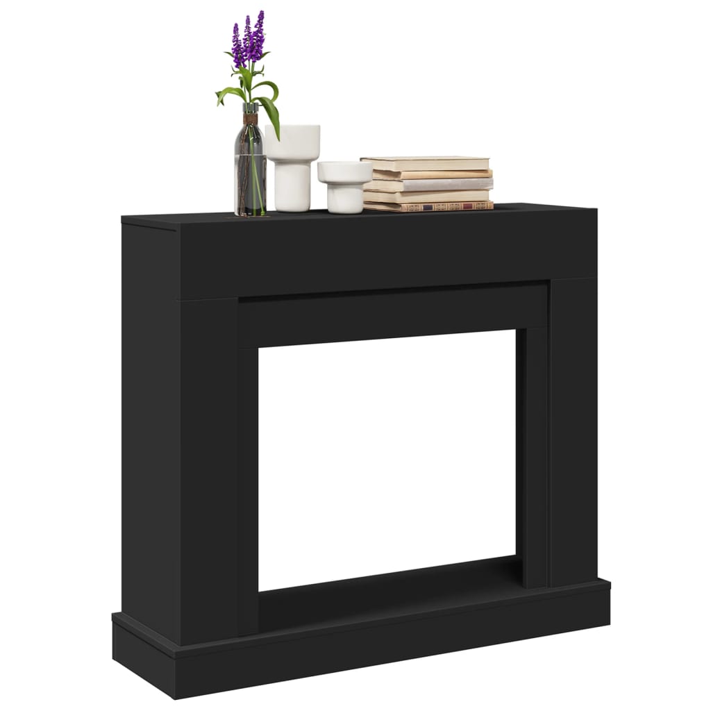 Schwarze Kaminumrandung 100 cm