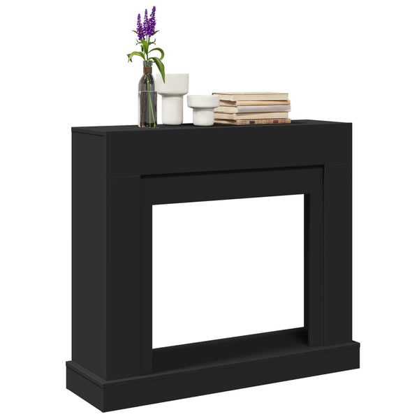 Schwarze Kaminumrandung 100 cm