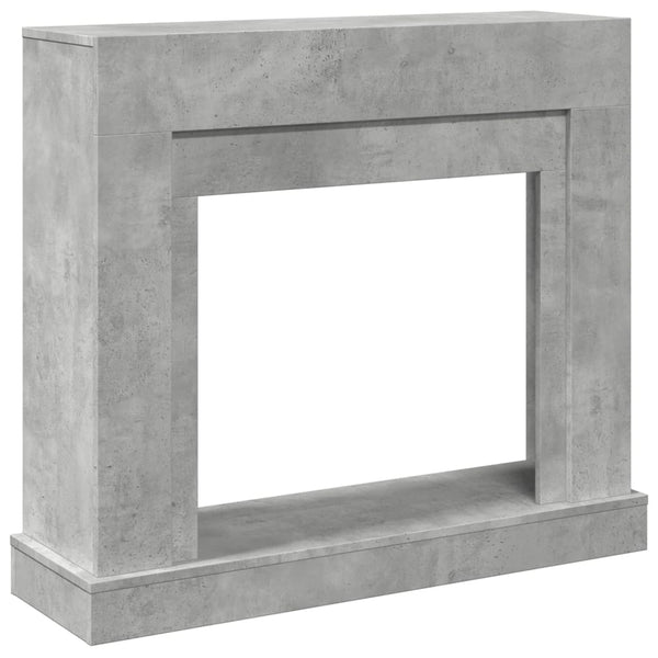 vidaXL Contour de cheminée gris béton 100x30x87,5 cm Bois d'ingénierie