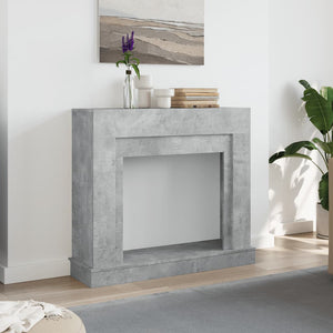 vidaXL Contour de cheminée gris béton 100x30x87,5 cm Bois d'ingénierie