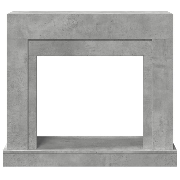 vidaXL Contour de cheminée gris béton 100x30x87,5 cm Bois d'ingénierie