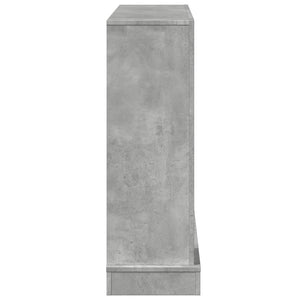 vidaXL Contour de cheminée gris béton 100x30x87,5 cm Bois d'ingénierie