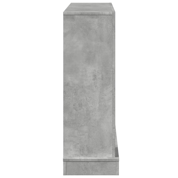 vidaXL Contour de cheminée gris béton 100x30x87,5 cm Bois d'ingénierie