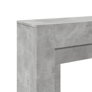 vidaXL Contour de cheminée gris béton 100x30x87,5 cm Bois d'ingénierie