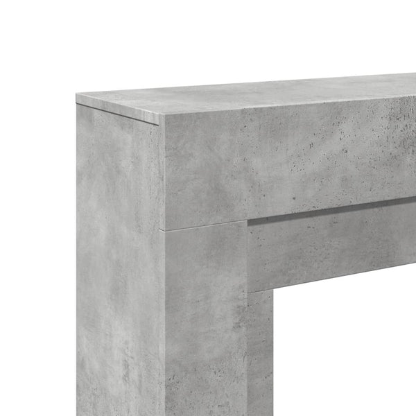 vidaXL Contour de cheminée gris béton 100x30x87,5 cm Bois d'ingénierie