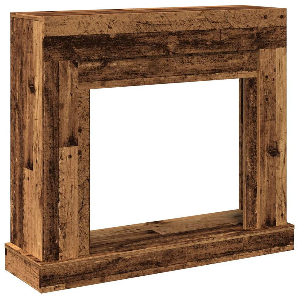 vidaXL Fireplace Surround Reclaimed Wood Look 100x30x87.5 cm Engineered Wood