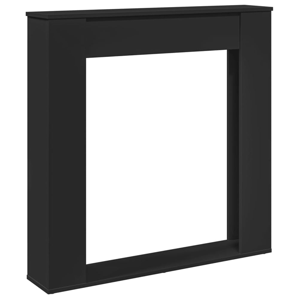 Schwarze Kaminumrandung 100x100 cm