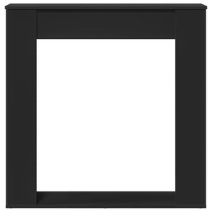 Schwarze Kaminumrandung 100x100 cm