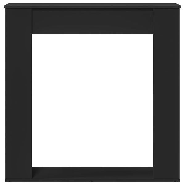 Schwarze Kaminumrandung 100x100 cm