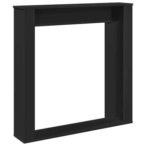Schwarze Kaminumrandung 100x100 cm