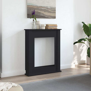 Schwarze Kaminumrandung 75 cm