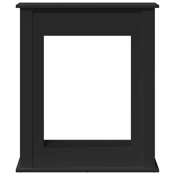Schwarze Kaminumrandung 75 cm