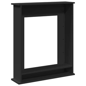 Schwarze Kaminumrandung 75 cm