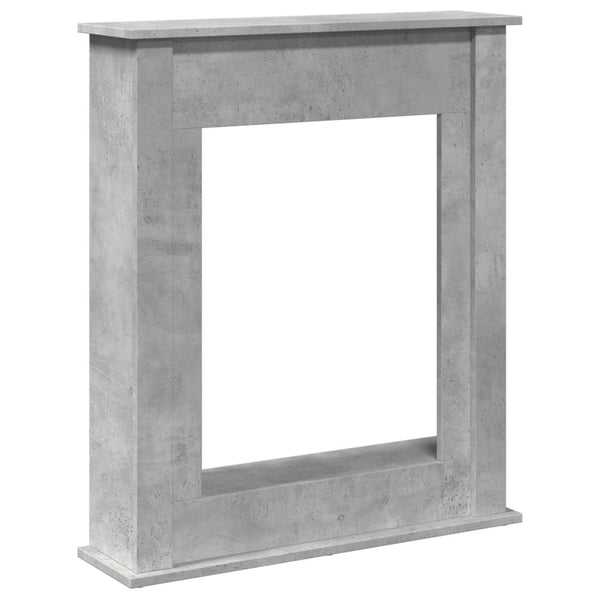 Betongraue Kaminumrandung für LED-Kamine