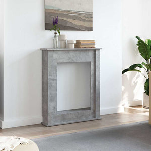 Betongraue Kaminumrandung für LED-Kamine