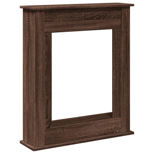 Kaminumrandung Braun Eichen-Optik 75 cm