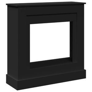 Schwarze Kaminumrandung 90x90 cm