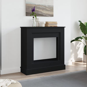 Schwarze Kaminumrandung 90x90 cm