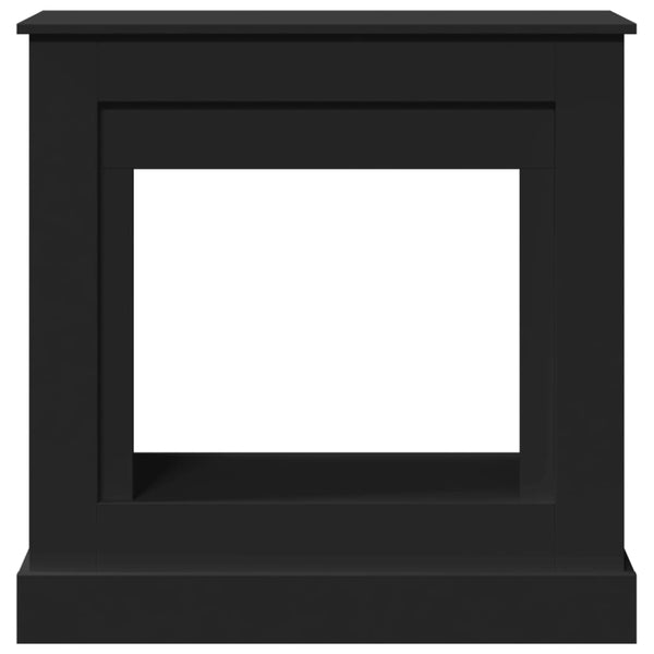 Schwarze Kaminumrandung 90x90 cm