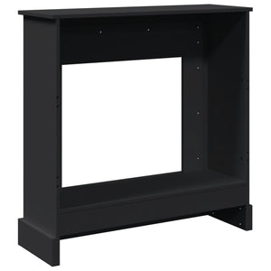 Schwarze Kaminumrandung 90x90 cm