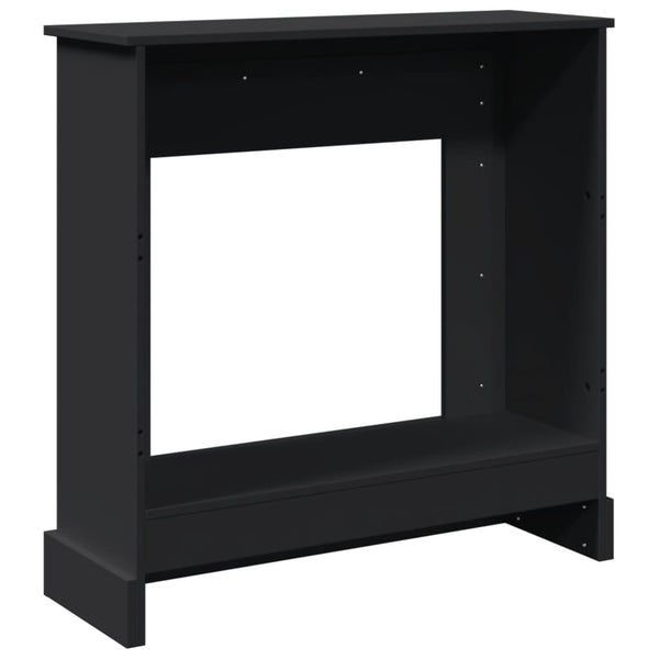 Schwarze Kaminumrandung 90x90 cm