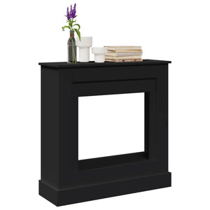 Schwarze Kaminumrandung 90x90 cm