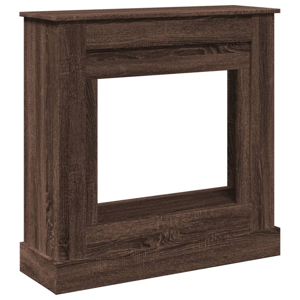 Kaminumrandung Braun Eichen-Optik 90x90 cm