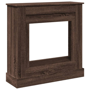 Kaminumrandung Braun Eichen-Optik 90x90 cm