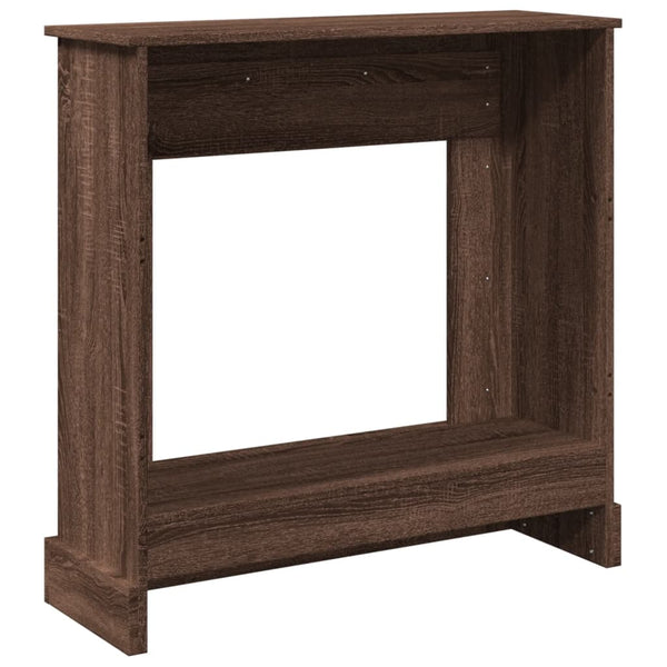 Kaminumrandung Braun Eichen-Optik 90x90 cm